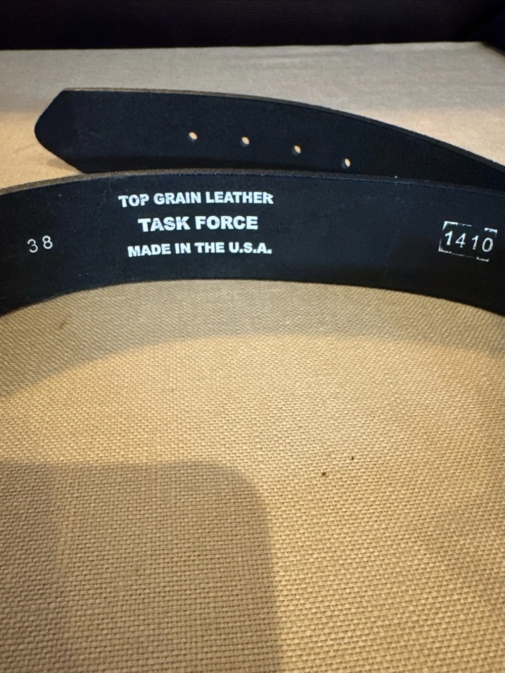 TASK FORCE TACTICAL BELT 38” leather black with removable metal buckle